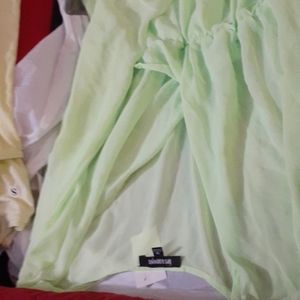 midi long Bright green dress + T shirt for line